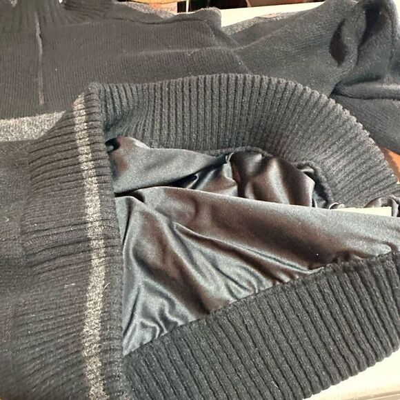 LAFUMA mens wool blend sweater Quarter‎ Zip lined black Windstopper large - Picture 11 of 13